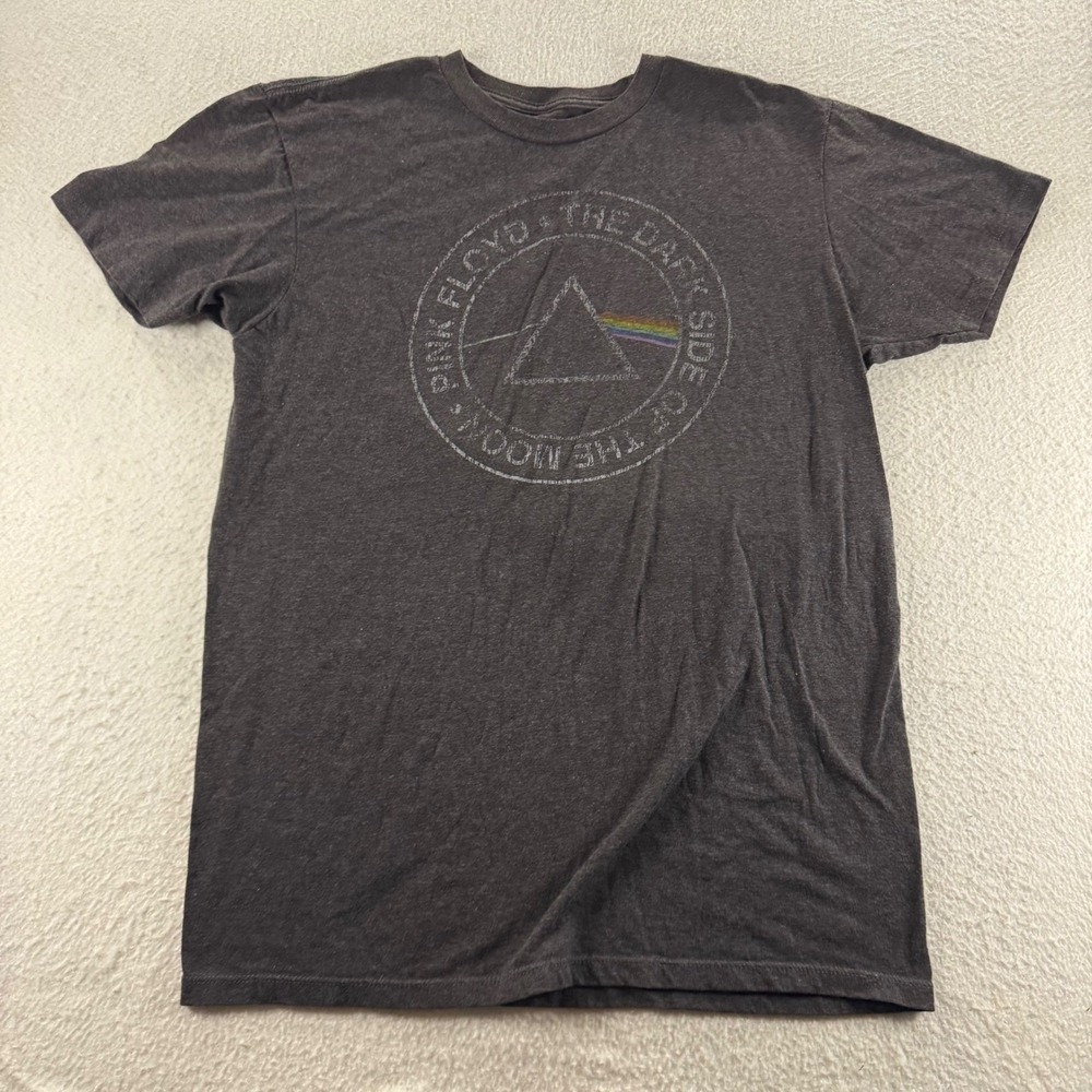 Pink Floyd T-Shirt Mens Medium Charcoal Gray Excellent Dark Side of the Moon Tee
